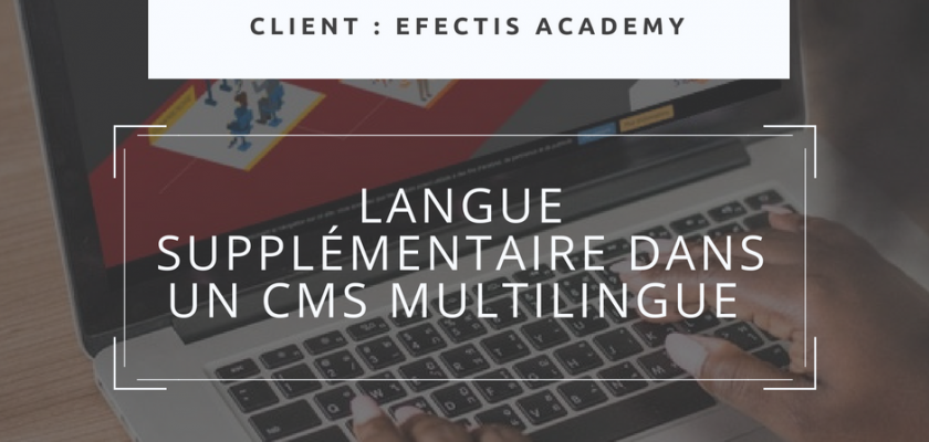 Langue supplémentaire dans le CMS multilingue sur le site Efectis Academy